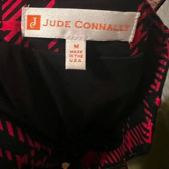 Jude Connally Ryan Ponte Knit Tunic Top In Red Black Plaid Size M - Picture 2 of 7